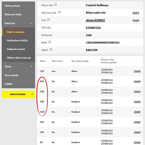 Směna cizí měny v mobilní aplikaci